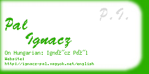 pal ignacz business card